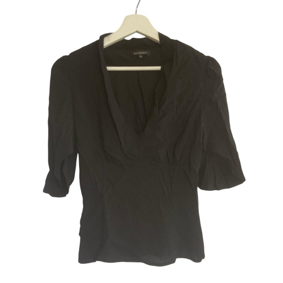 Tara Jarmon Black Blouse Size 40 / 8 - Picture 1 of 10